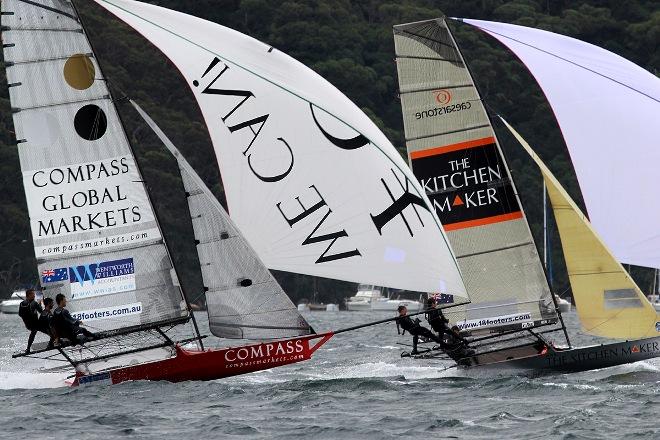 Compassmarkets.com tries to overhaul The Kitchen Maker on the run to Obelisk - JJ Giltinan 18ft Skiff Championship © Frank Quealey /Australian 18 Footers League http://www.18footers.com.au